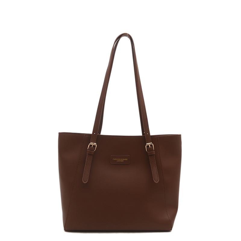 Stylish And Versatile Retro Tote Bag For Women In Chic Black Khaki And Brown Shades