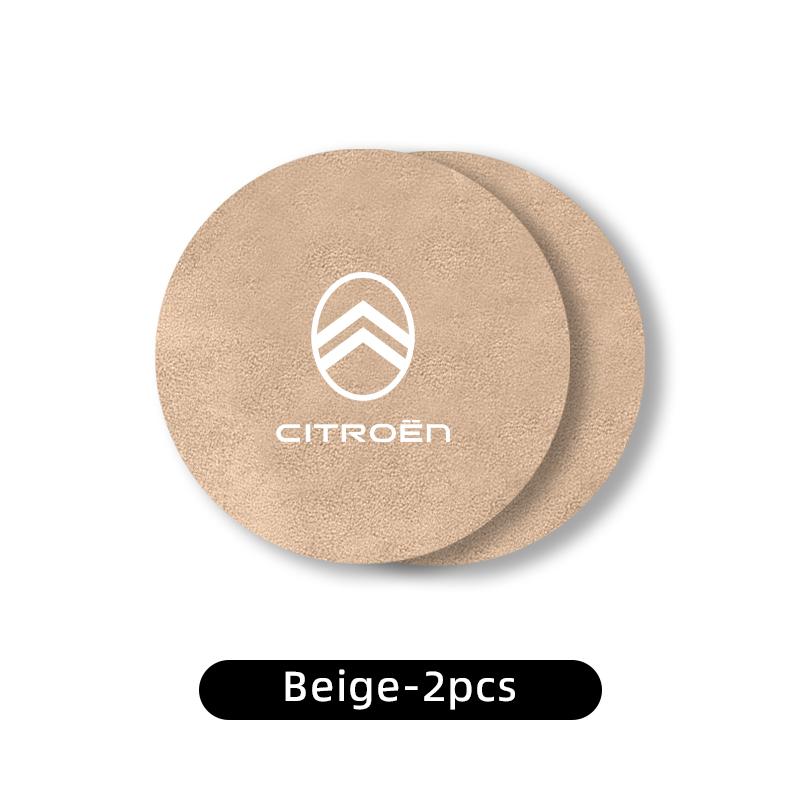 AJG2 2PCS Car Coaster Water Cup Holder Anti-slip Pad Mat For Citroen C4 C3 C5 C1 C2 C-Elysee Berlingo Picasso Jumpy Cactus Aircross