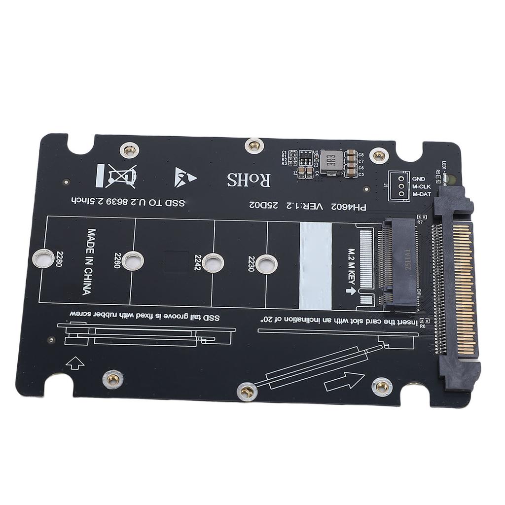 M.2 To U.2 SSD Adapter 64Gbps M.2 M Key NVMe To U.2 SFF 8639 SSD Adapter PCIE4.0 X4 Gen4 Support for 2230 2242 2260 2280