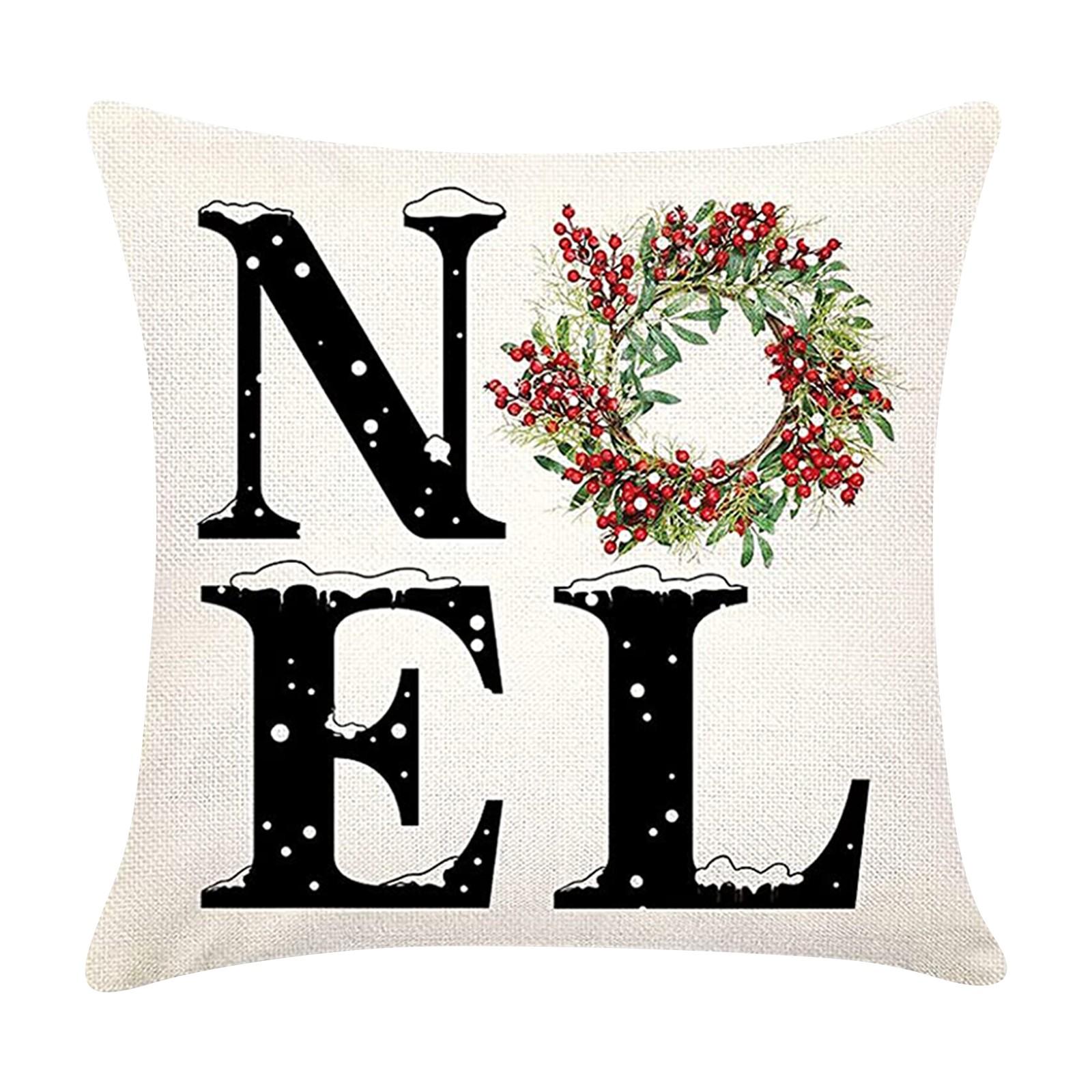 

Рождественская наволочка, Рождественское праздничное украшение, украшение для дома, наволочка 45x45 белый