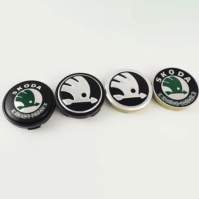 2025 New 4Pcs 56MM Wheel Hub Center Caps For SKODA Octavia Superb Kodiaq Superb Fabia Rapid Xindong Yeti