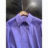 Lavender Purple Autumn Design Irregular Shirt Women's High-Quality Loose Shirt Versatile Top
