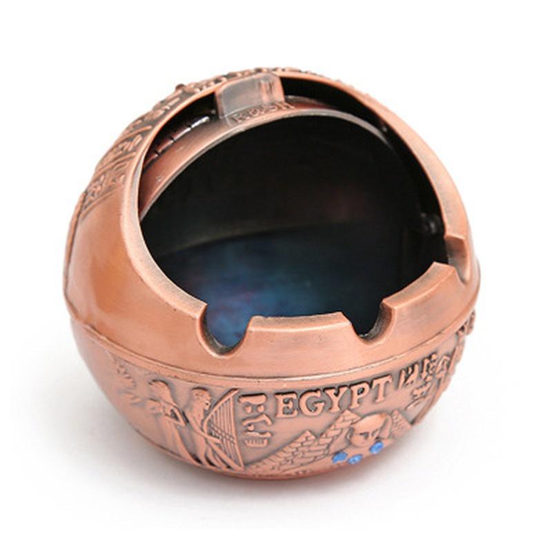 Creative Windproof Metal Ashtray With Lid For Cigar And Cigarettes 1Pc Durable Ash Tray