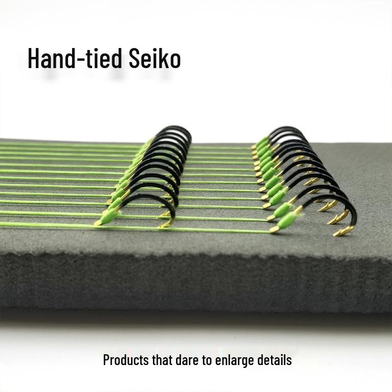 Starker Leader Doppelhaken PE Anti-Biss Haken Set mit Ghost Fang für Große Fische