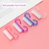 2PCS Nail Brushes 4 Colors Nail Art Manicure Pedicure Soft Remove Dust Powder Cleaning Brush Tools Transparent Horn Brushes