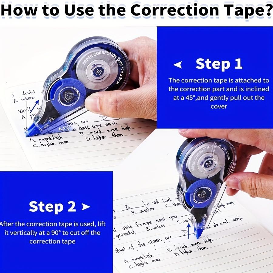 5 Pieces/set White Out Correction Tape Multiple Color Student Kawaii Error Correction Erasers Student School Stationery Supplies