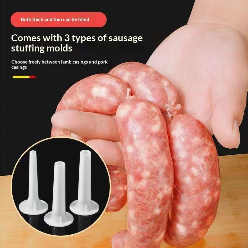1 Set Manual Sausage Stuffer Compact Kitchen Meat Filler Machine Reusable Diy Handmade Meatball Maker Sausage Filling Tool