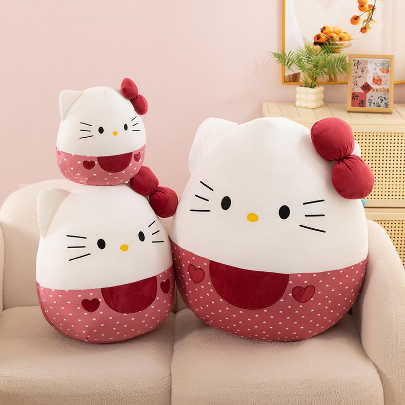 Hellow Kitty Stuffed Plush Toy Pink Pillow Sofa Backrest Doll As Gifts For Girls Christmas And New Year Gifts