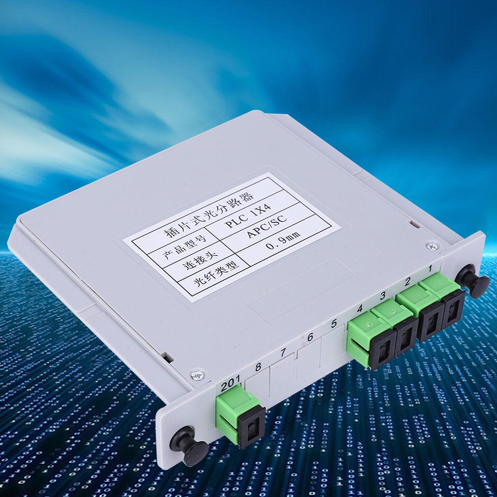 1X4  Splitter 1X4 Blade Optical Splitter SC- Single Mode PLC Optic  Splitter Module Singlemode PLC  Splitter