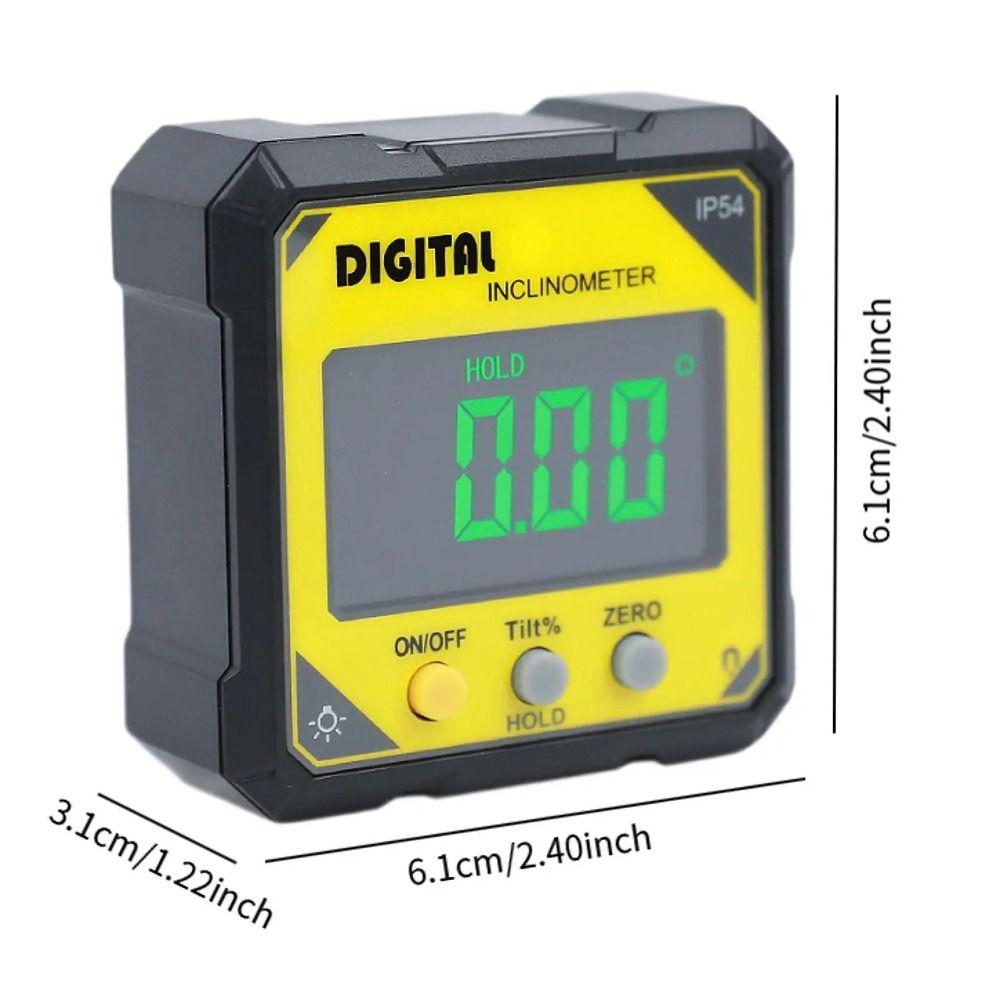 Rechargeable Laser Angle Ruler 4 Sides Magnet Inclinometer Angle Gauge Tilt Angle Box Woodworking