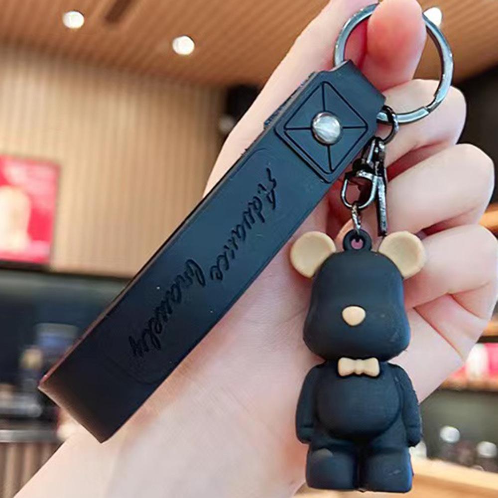 

Креативный скандинавский брелок из силикона в виде медведя - Стильное украшение для автомобиля и уникальный аксессуар для рюкзака