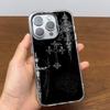 Phone Case For iPhone 17 16e 16 15 14 13 12 11 Pro Max  8 7 Air Plus Transparent Soft Cover Gothic Cyber Sigil Cross