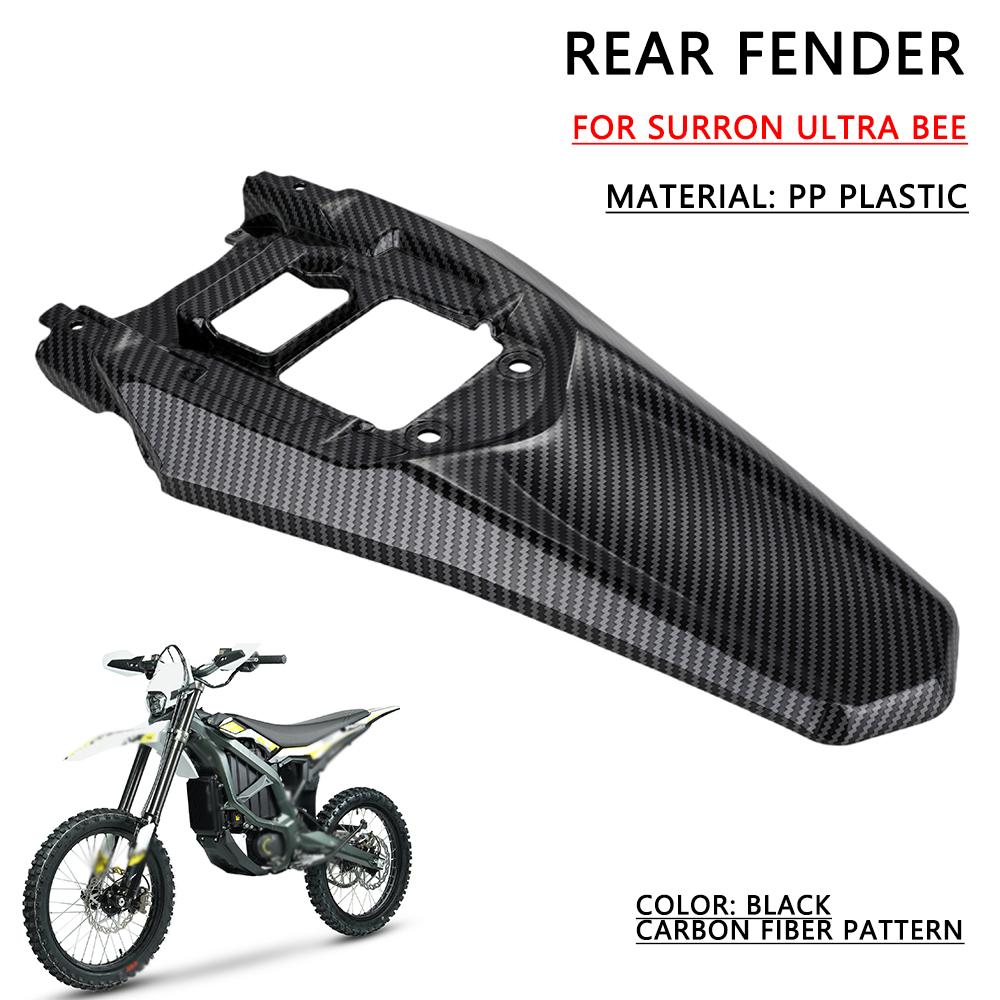 Hinterer Kotflügel Karbonfaser-Muster Schmutzfänger Abdeckung Radschutz Motorrad Zubehör Für Sur-ron Ultra Bee Elektro E-Bike