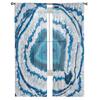 Retro Agate Texture Blue Tulle Curtains For Living Room Home Decor Window Curtain Kitchen Sheer Voile Curtain