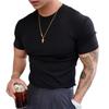 Musgneer Gym Sports and Training Short Stretch Sports Muscle Training Slim Sizes M Men's T-Shirt, Wear, Sleeve, Shirt, Wear, U-Neck, Fit, M-3XL,