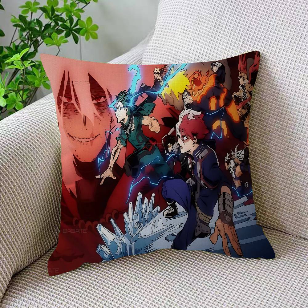 My Hero Academia Cool Cartoon Cushion Cover Pillow Cover Decor Pillowcase Printed Cushion Case for Couch