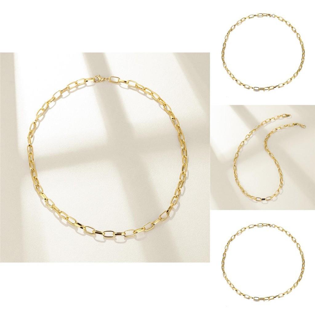 Fashionable Gold Circle Pendant Necklace Simple Alloy Chain For Stylish Women