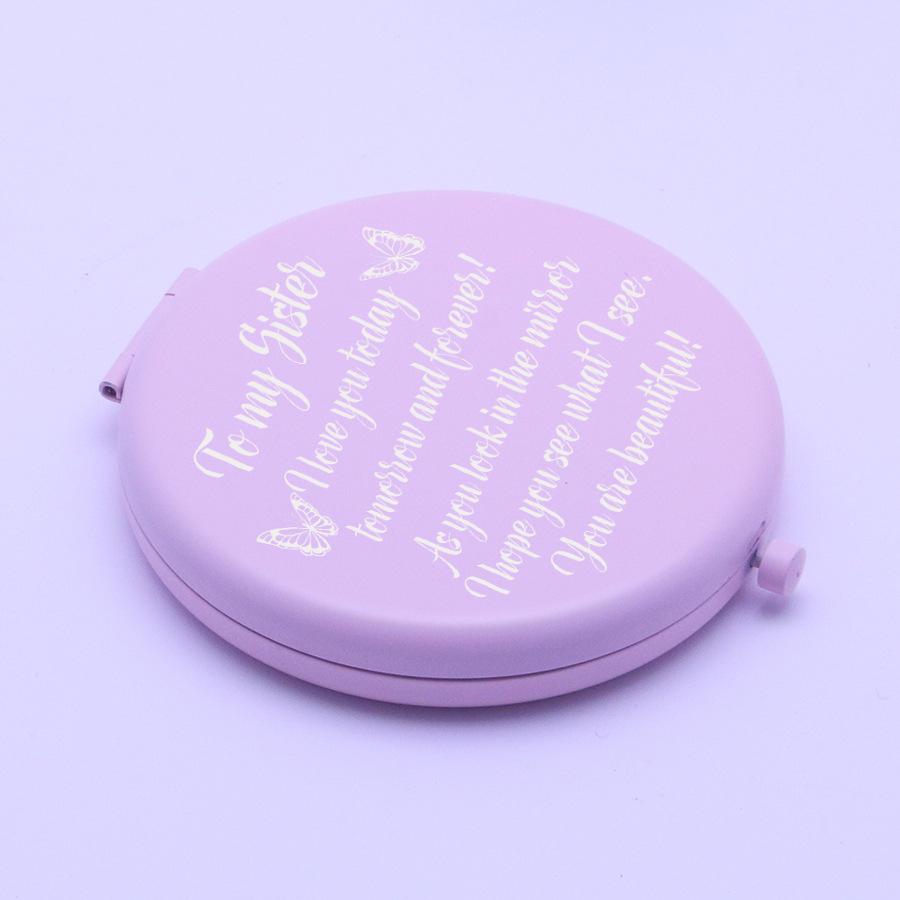 Portable Double-Sided Metal Folding Makeup Mirror for Men and Women