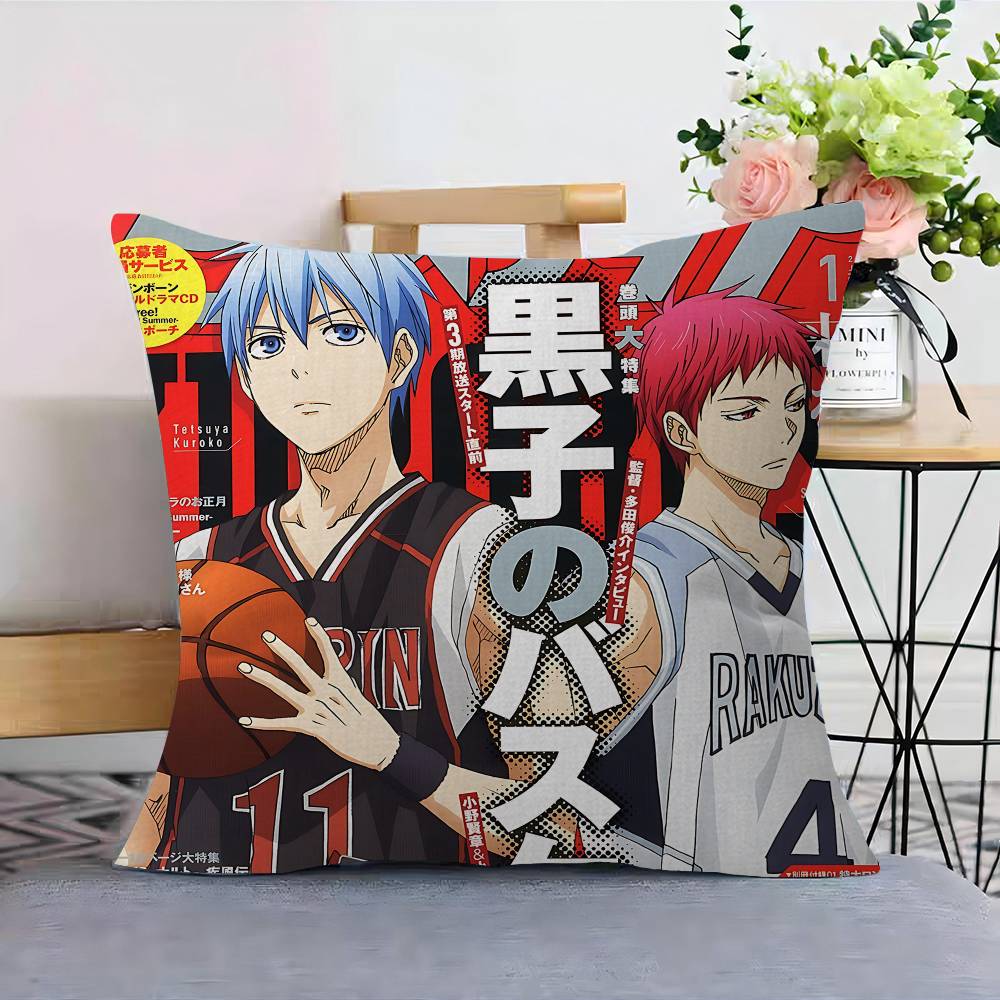 Anime KKuroko No Basket Basketball Cushion Cover Inches Farmhouse Decor Home Throw Pillow Covers For Couch Decorations