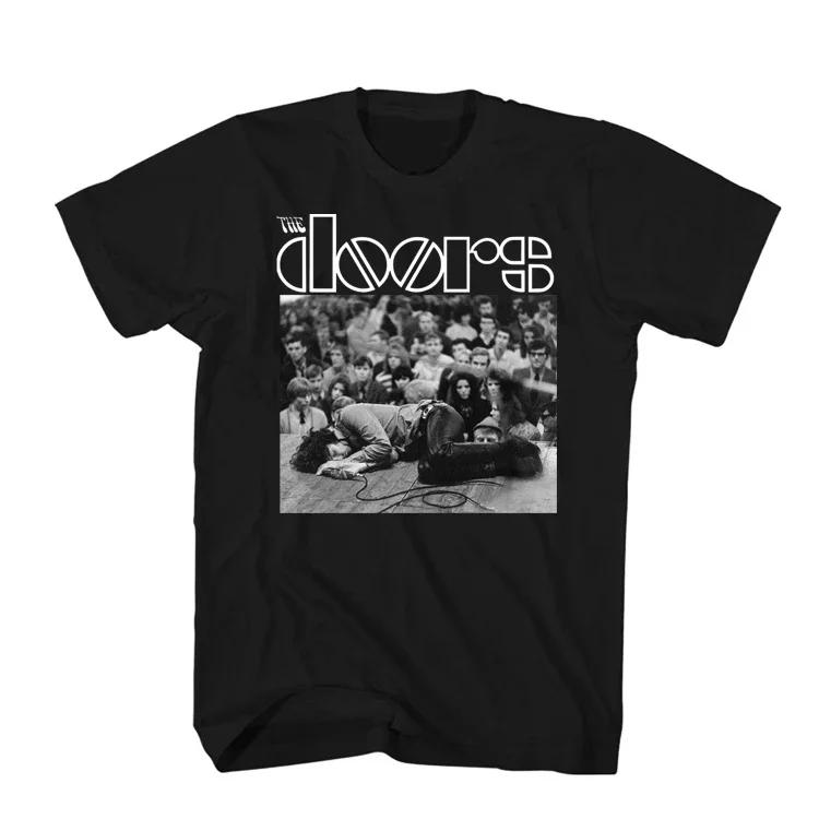 Jim Morrison The Doors Gate Rock Band Retro Classic Men's and Women's Loose Harajuku Print Short Sleeved T-shirt Women Clothing