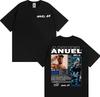 Rapper Anuel AA Rhlm 2 Album 2026 Tour Tshirts Men Women Fashion Hip Hop High Street T Shirt Cotton ONeck Short Sleeve Tshirt