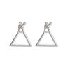 Fashion Personality, Wild Earrings, Minimalist Geometric Hollow Square Earrings Jewelry AVE