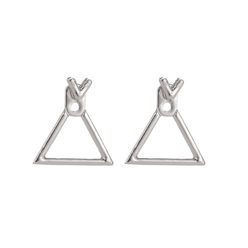 Fashion Personality, Wild Earrings, Minimalist Geometric Hollow Square Earrings Jewelry AVE