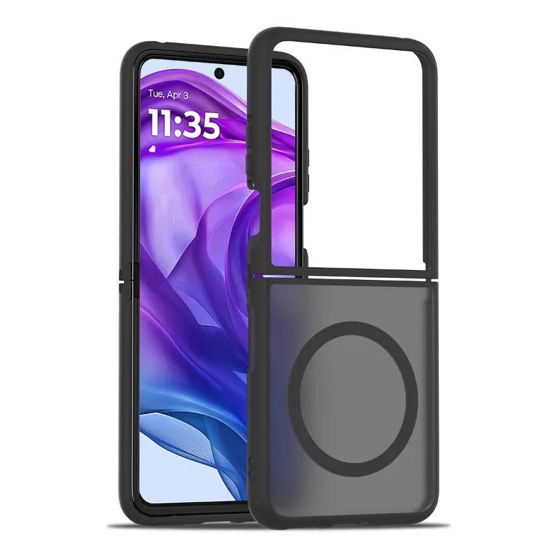 Für Motorola Razr 60 Ultra Hülle für Magsafe Magnetische Matte Abdeckung für Moto Razr 60 50 Ultra Razr + 2025 Stoßfeste Harte Bumper