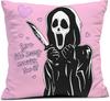 Halloween Party Decoration Cushion Cover Horror Grimace Cushion Cover Suitable For Family Living Room Sofa Room Decoration