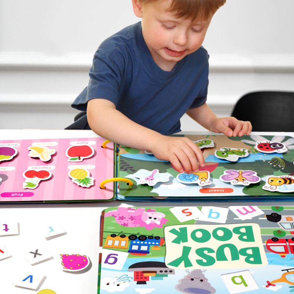 

Repeated Pasting Quiet Stickers Book Paper DIY Kids Busy Book Toy Montessori Quiet Busy Book Kids style A