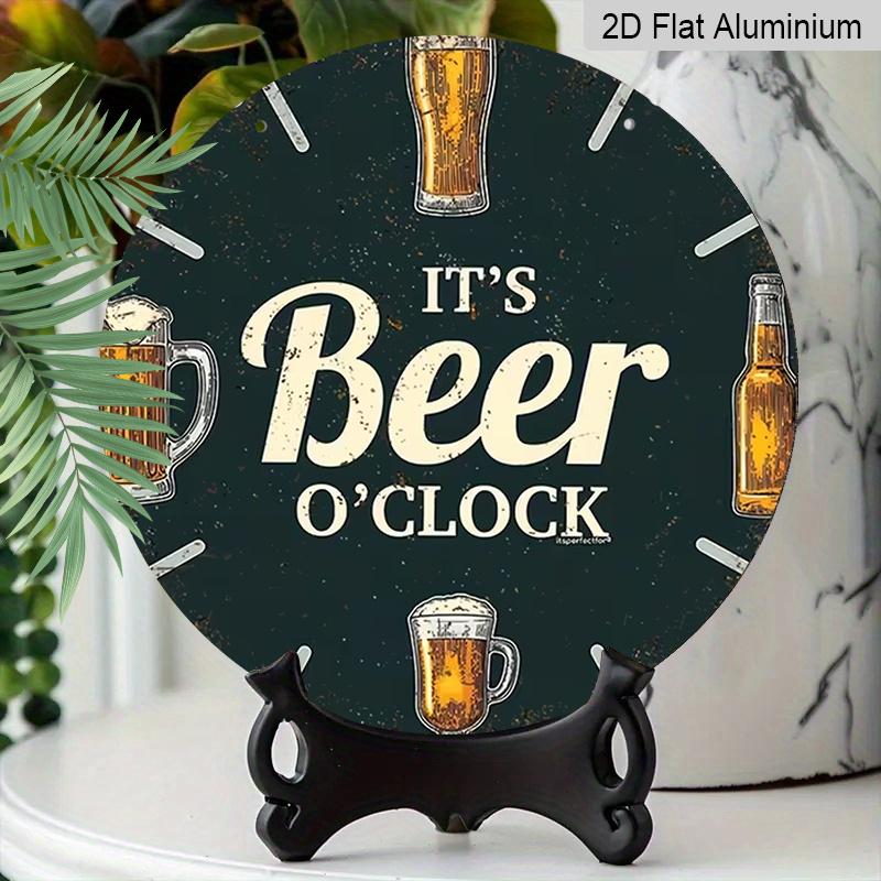 2D Flat Aluminum 7.87 Inch X 7.87 Inch Vintage Beer-style Wall Hanging. Suitable for Living Rooms, Kitchens, Bars, Clubs, Porches, Indoor and Outdoor
