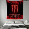Monster Energy Wall Tapestry Aesthetic Wall Hanging Printed Fabric Blanket Decorative Tapestries for Bedroom Living Room Home Decor