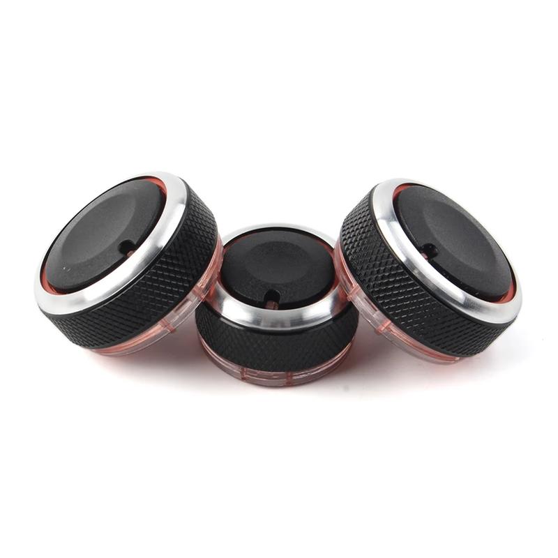 3Pcs Car Air Conditioning Heat Control Knob A/C Switch for VW POLO 9N 9N3 6R 2004 2005 2006 2007 2008 2009 2010 2011 2012 2013