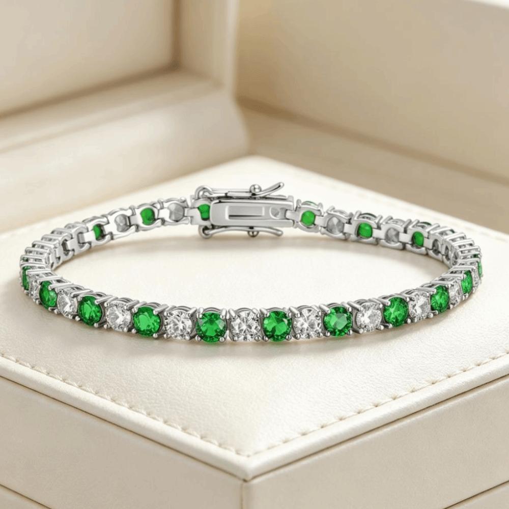 18K Gold Plated Chain Bracelet 4mm Zirconia Thin Chain Bracelet Cubic Zirconia Bracelet Luxury