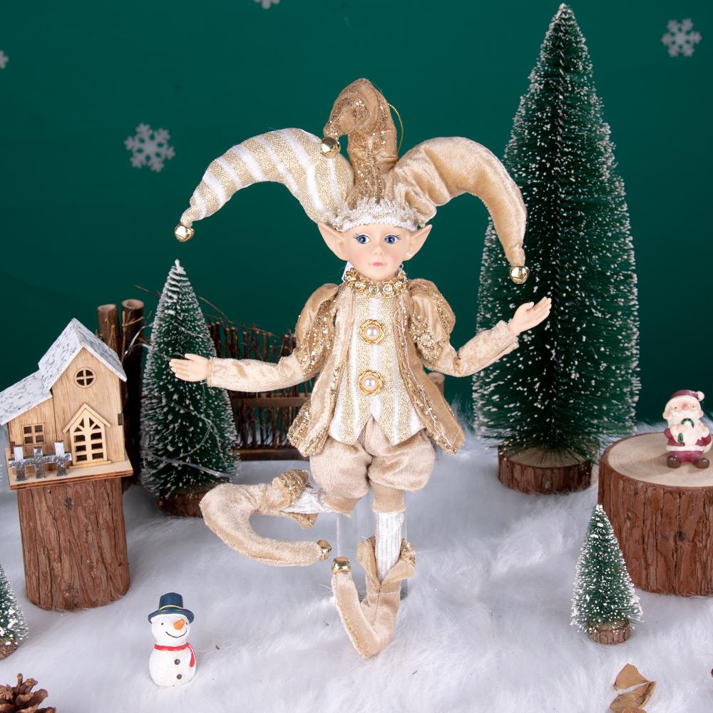 NUOVO Elfo Rosso Oro Peluche Bambola Elfo Giocattolo Albero di Natale Ornamenti Capodanno Vacanza Migliori Regali per Bambini Navidad Natal adornos de navidad