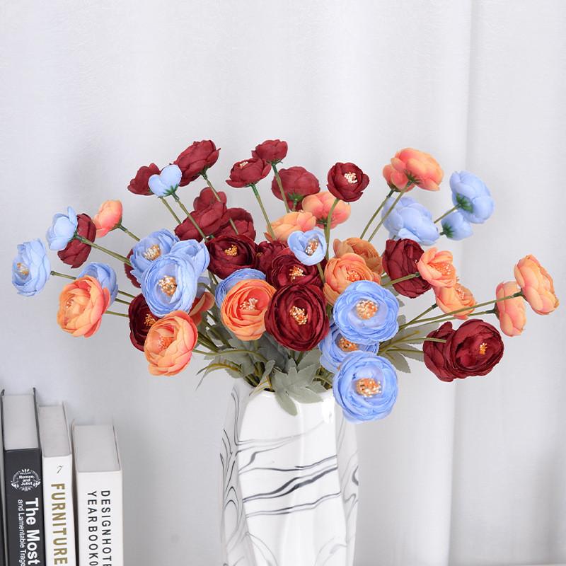 With Camellia Sasanqua Silk Flower Material For Bridal Rose Decor Bouquets