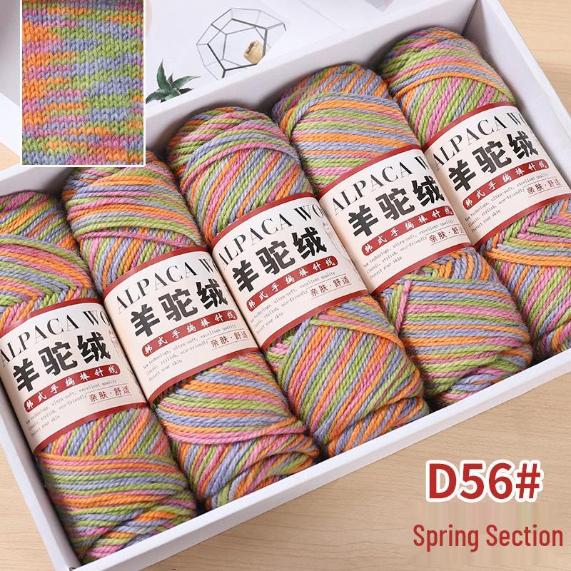 Mitteldickes Alpakawollgarn für DIY-Strickarbeiten - Perfekt für Pullover, Mäntel, Schals, Häkel- und Strickprojekte mit Nadeln.