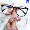 [Blue Light Blocking Glasses] Anti-Blue Light Oval Plastic Full Frame Glasses