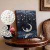 Pearl DIY Moon and Cat Art Kits 15.7x19.6inch Gem Art Pearl Painting Kits Without Frame for Adults Gift Idea Home Wall Decor