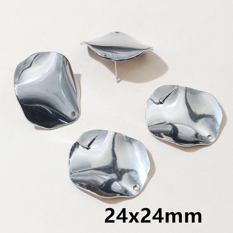 20pcs Irregular Polygonal Geometric Earring Stud Posts Stainless Steel Gold DIY Earrings Jewelry Making Accessories Findings