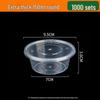 Beiyipin 1000ml Round Disposable Takeout Bowl with Lid