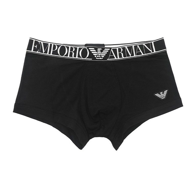 Emporio Armani Ss22 Logo Letter Print Boxer Briefs Men underwear Black 1113892-R5120-0020 L