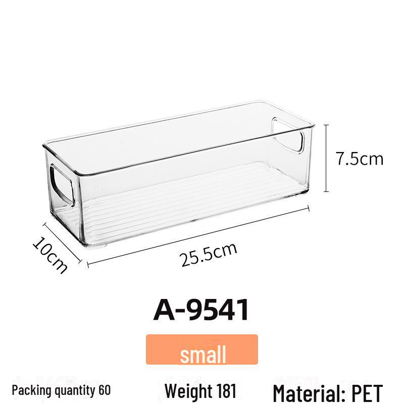 Clear PET Plastic Storage Box for Kitchen & Desktop Items