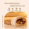 2024 Autumn/Winter Cozy Cat Bed: Enclosed Sleeping Bag for Kittens & Small Dogs with Sense of Security