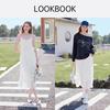 Women's French Style Ruffle Lace V-Neck Spaghetti Strap Dress