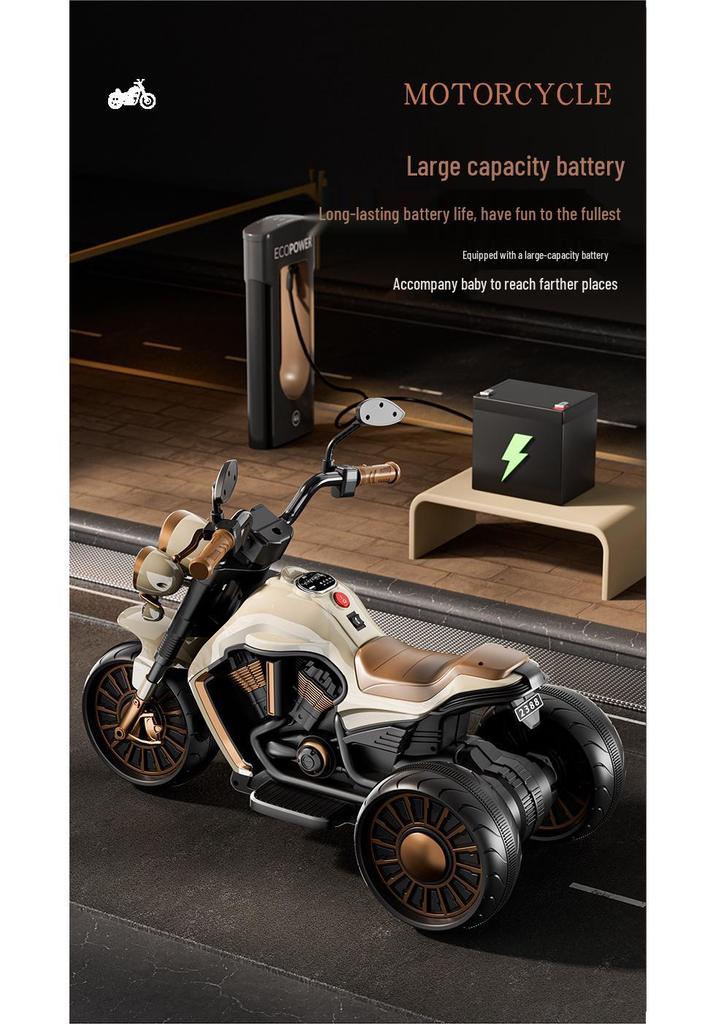 Children's Electric Ride-On Motorcycle Tricycle – Remote-Control, Self-Driving Toy for Boys & Girls