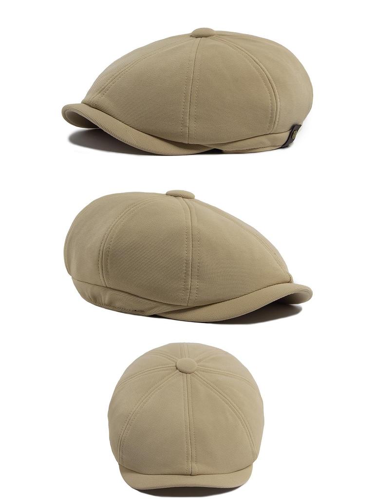 British Retro Octagonal Cap: Unisex Fashion Beret for Spring & Autumn - European & American Style Newsboy & Duckbill Design