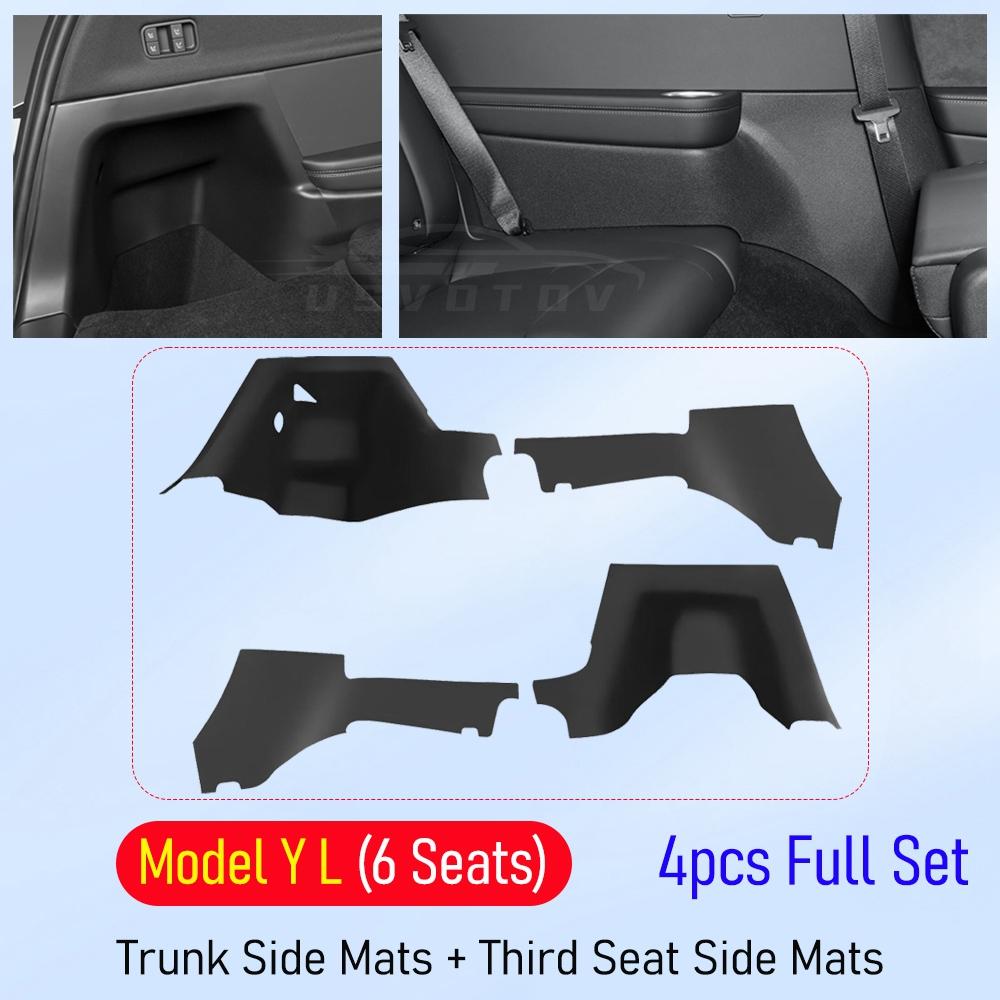 Door Sill Protector for Tesla Model YL Y L 2026 Accessories Anti-Kick Door Sill Guards Seat Slide Rail Pad Trunk Side Cover Mats