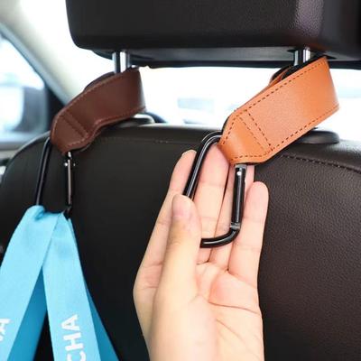 PU-Leder Kinderwagen-Griffhaken mit tragbarem Klettverschluss-Karabiner