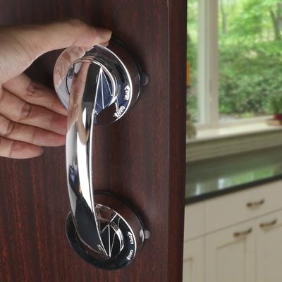 Oferă prindere sigură Mâner de duș fără găurire cu ventuză Bară de mână antiderapantă pentru prindere sigură în baie, cadă, ușă de sticlă